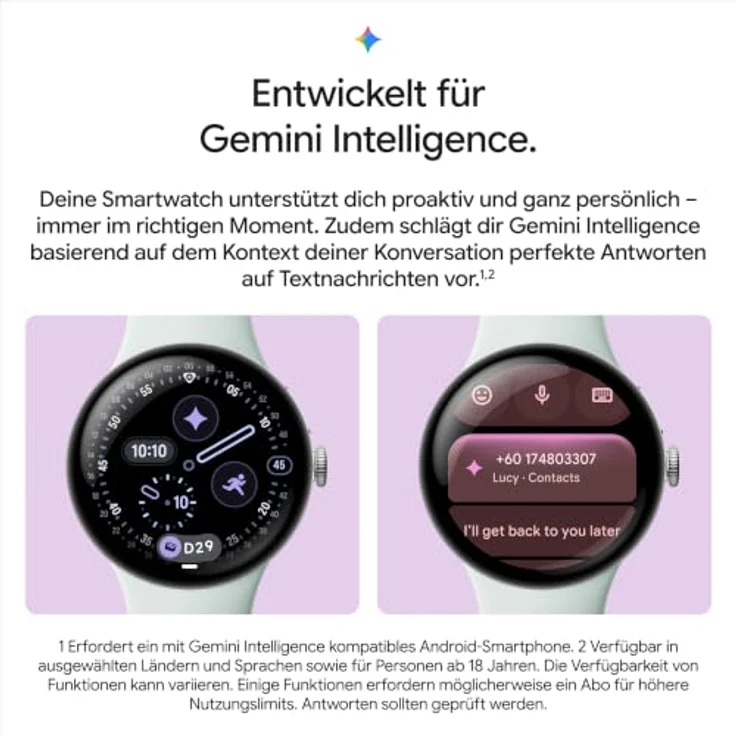 Google Pixel Watch 5 (45mm) LTE, Smartwatch mit AMOLED LTPO Display, IP68, Obsidian – Bild 12