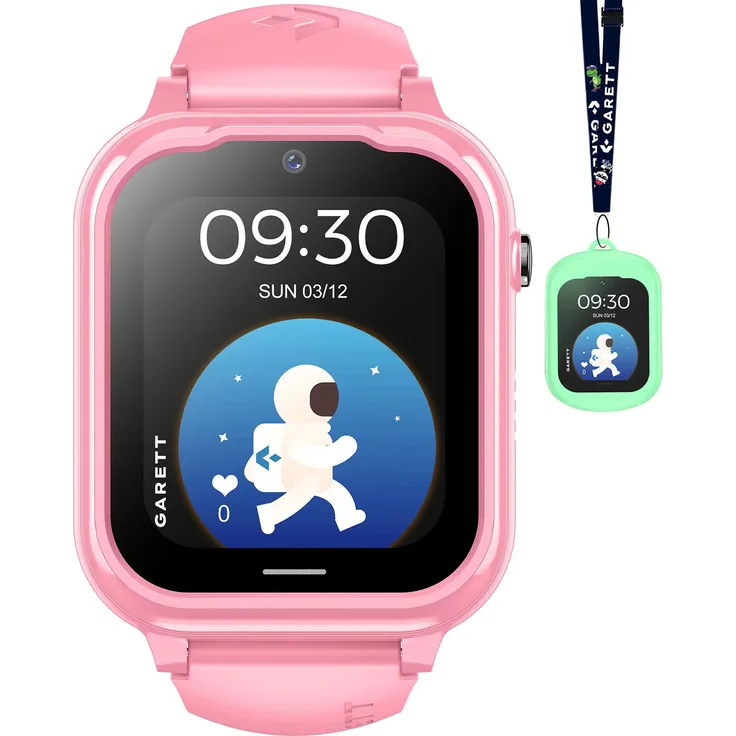 Garett Kids Essa GO 4G, Smartwatch für Kinder in Pink mit GPS und Telefonfunktion