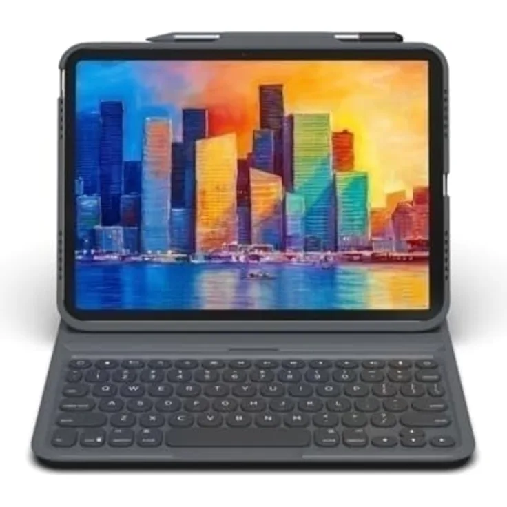 ZAGG Pro Keys Tastatur & Abnehmbare Hülle Kompatibel mit Apple iPad 11 Zoll Hintergrundbeleuchtung, langlebig, leicht, reisefreundlich, Bluetooth, Grau/Schwarz (British English)
