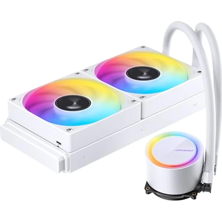 Jonsbo TG-240W, All-in-One-Wasserkühlung in Weiß mit 240-mm-Radiator und RGB-Beleuchtung, kompatibel mit AMD und Intel – Bild 5