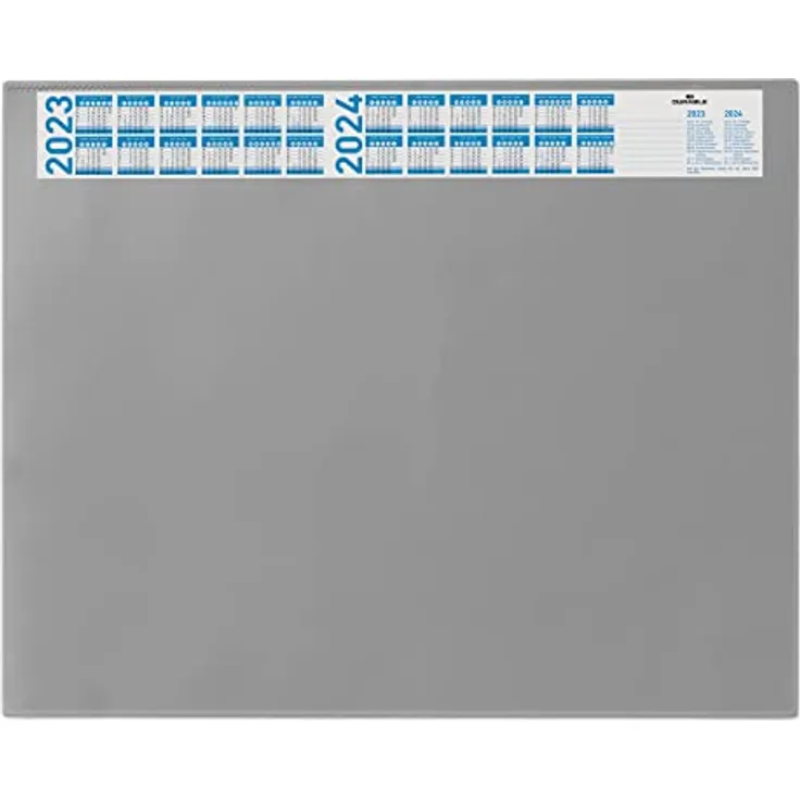 Durable Schreibunterlage (mit Vollsichtplatte und Kalender, 650 x 520 mm) 1 Stück, grau, 720410 - Preisvergleich