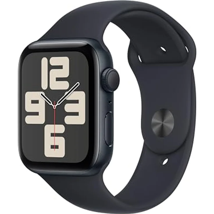 Apple Watch SE (2. Generation) GPS, 44 mm Aluminiumgehäuse Mitternacht, Sportarmband Mitternacht – M/L – Bild 1