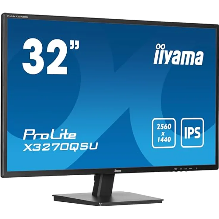 iiyama Prolite X3270QSU-B1 31,5" IPS LED-Monitor WQHD 100Hz HDMI DP USB3.2 AdaptiveSync schwarz