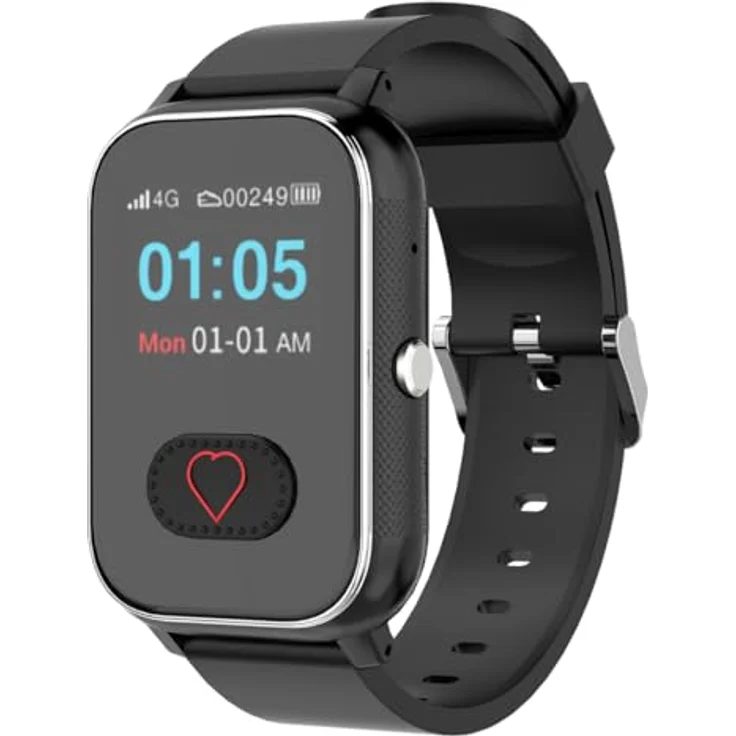 NikuTRAX Notrufuhr NC96S Protect Plus (Demenz) mit Vitalfunktionen & Sturzsensor, 4G/LTE, IP68, EIN-Knopf – Bild 1