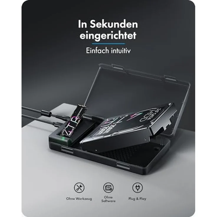 ICY BOX IB-3882 Spade Clone, Klon- und Dockingstation für M.2 NVMe und SATA Laufwerke, schwarz, USB 3.2 Gen 2, 10 Gbps, Offline-Klonfunktion – Bild 6