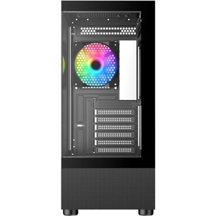 iTek SHOWBUI 33B, Gaming-Tower ATX mit 12-cm-ARGB-Lüfter, gehärtetem Glas, USB 3.0, schwarz – Bild 2
