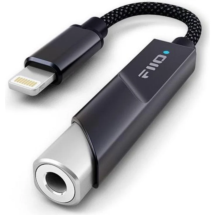 FiiO KA11 USB-DAC, Kopfhörerverstärker mit 384 kHz/32 Bit Unterstützung, Schwarz/Silber