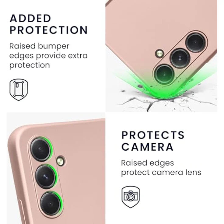 kwmobile Handyhülle für Samsung Galaxy A54 5G - weiche Silikon Schutzhülle mit metallischem Effekt in Metallic Rosegold, rutschfest und reißfest – Bild 3