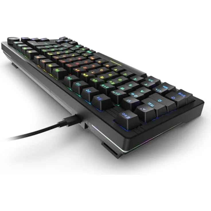 Sharkoon SKILLER SGK25, Gaming-Tastatur mit RGB-Beleuchtung, anpassbaren Schaltern und praktischem Drehregler – Bild 8