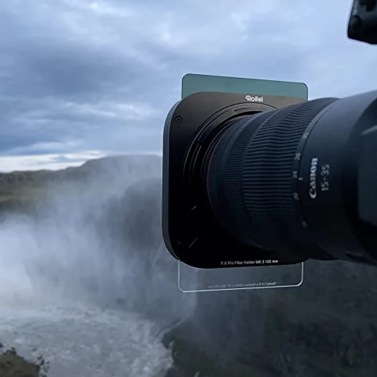 Rollei Filterhalter-Set MK 3. Rechteck-Filterhalter inkl. magnetischem CPL Filter,Adapterringen von 52 bis 82mm und Filtertasche – Bild 5