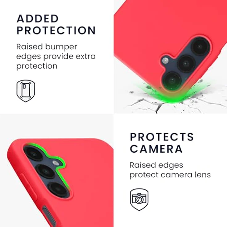 kwmobile Hülle Samsung Galaxy A16 5G - weiches TPU Silikon Case in Neon Pink, geeignet für kabelloses Laden – Bild 3