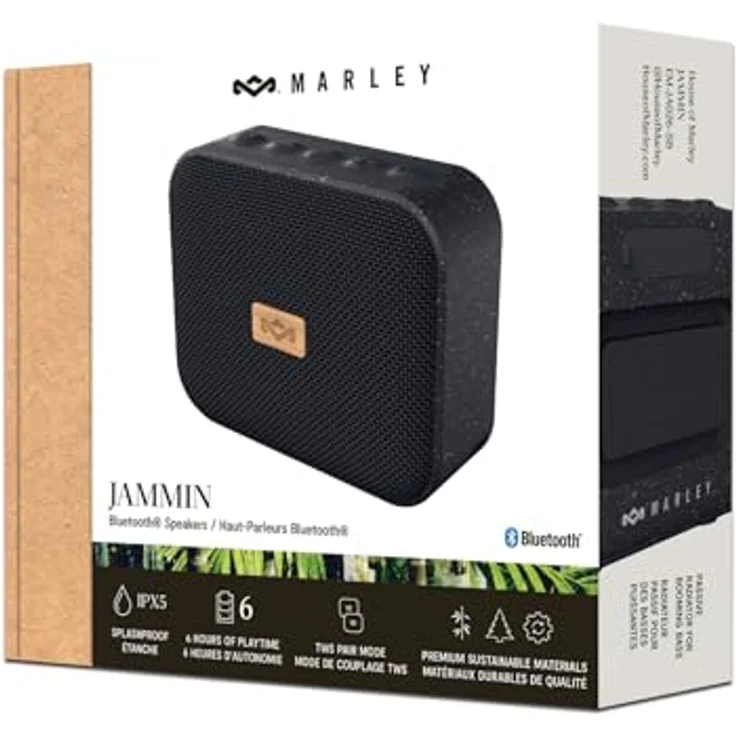 House of Marley Jammin Signature Black, tragbarer Bluetooth Lautsprecher in Schwarz – Bild 8
