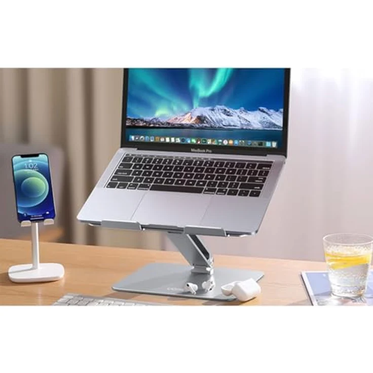 UGREEN LP339 Laptopständer, höhenverstellbar, ergonomisches Design, Aluminium, silber – Bild 2