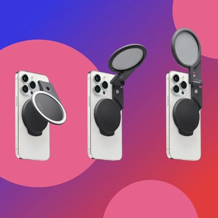 Joby Beamo Ring Light MagSafe, LED Ringleuchte mit 4-stufiger Helligkeit, grau – Bild 6