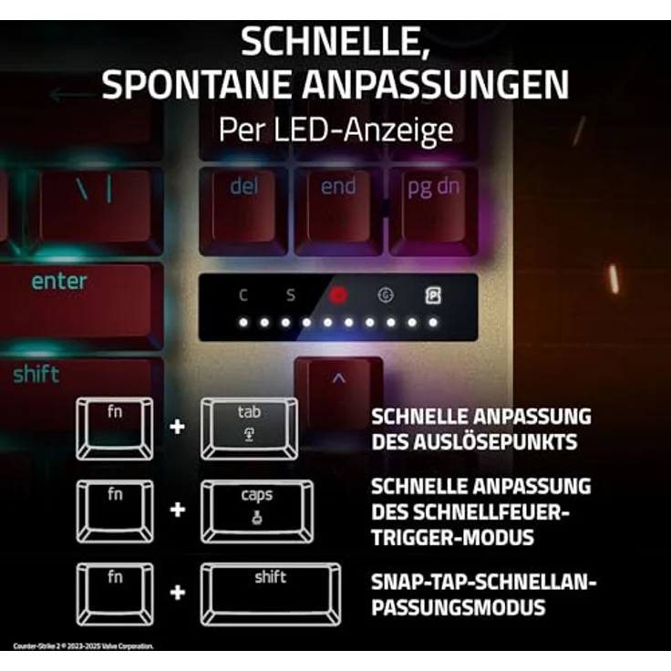 Razer Huntsman V3 Pro Tenkeyless (TKL) Gaming-Tastatur mit analogen optischen Switches, Snap Tap, Rapid Trigger, QWERTY US Layout - Dragon Lore Edition – Bild 5