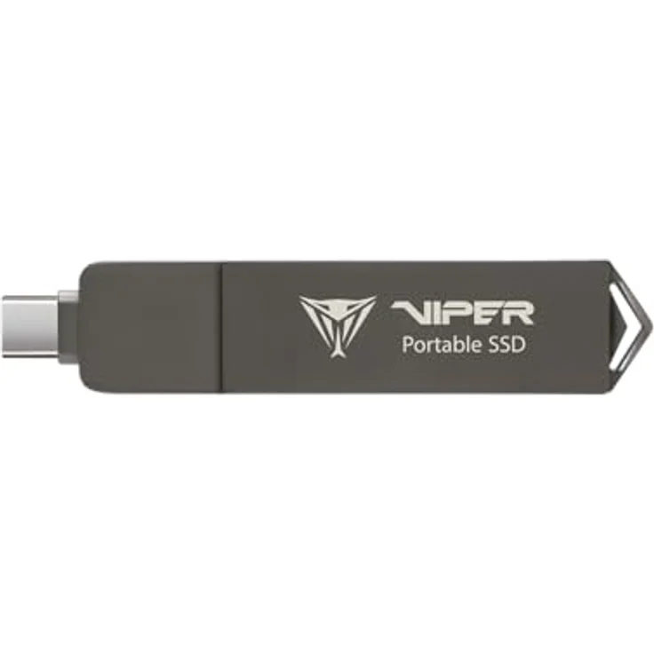 Patriot Dysk SSD PVP30, Externe 1TB SSD mit bis zu 1000MB/s, USB-A & C, Aluminium, Schwarz – Bild 5