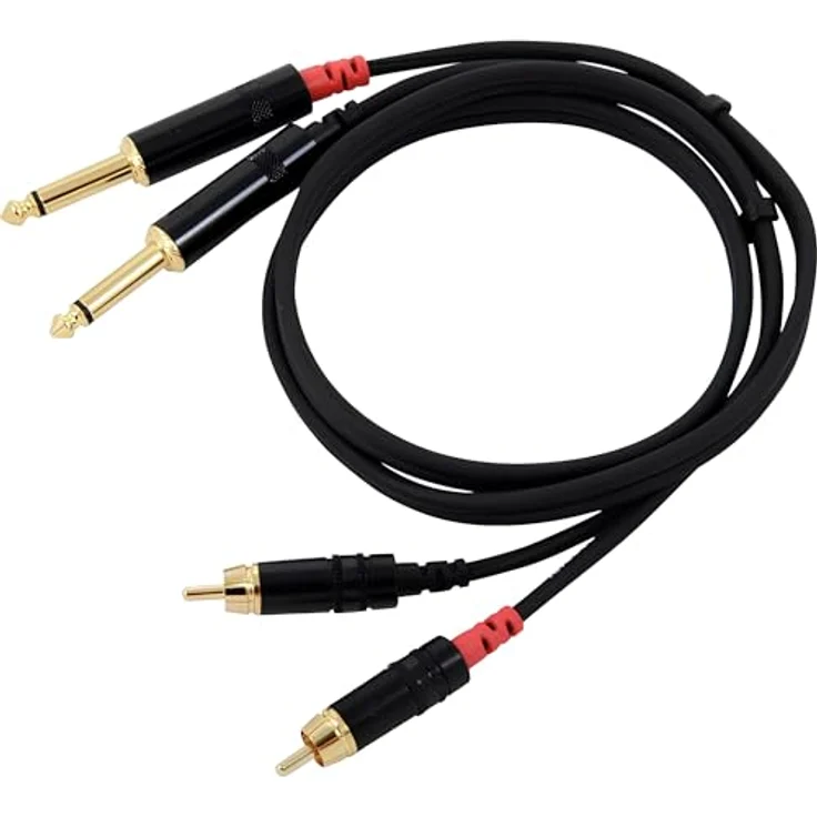 Cordial CFU 0.9 PC, Audiokabel Cinch-Klinke, 0,9 m, hochwertige Verarbeitung – Bild 1