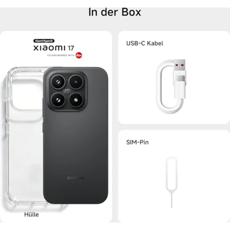 Xiaomi 17 Smartphone 12GB RAM 512GB Speicher, 6,3" 120Hz Display, Snapdragon 8 Elite Gen 5, 5G, 6.330 mAh, Schwarz – Bild 7