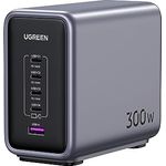 UGREEN Nexode USB C Ladegerät 300W PD 3.1 USB C Netzteil 5-Port GaN Charger 5-in-1 Ladestation kompatibel mit MacBook Pro 2021 16", MacBook Air, Surface Book, iPhone 15 Pro Max, 15 Pro, 14, Rog Ally