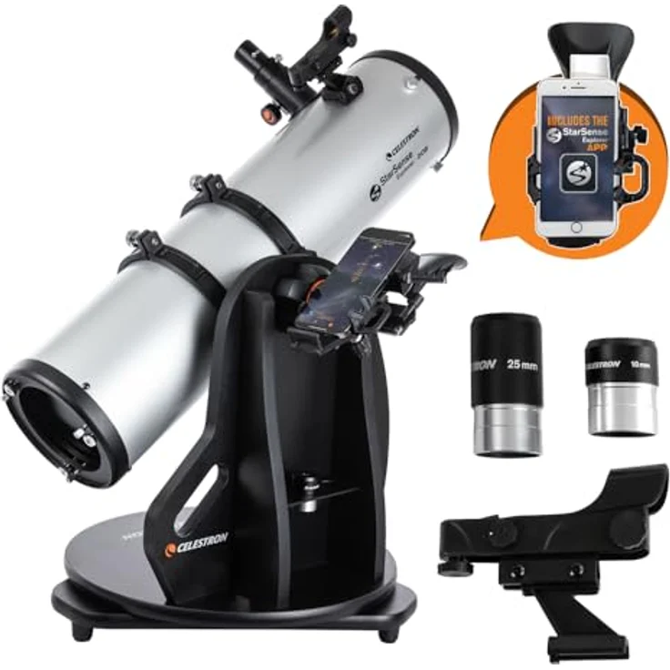 Celestron 22482 StarSense Explorer 150 mm Dobson-Tischteleskop, Smartphone-App-fähig mit StarSense-App - Planeten, Nebel und mehr finden - iPhone/Android kompatibel – Bild 1