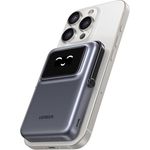 Ugreen Magnetic Power Bank UNO PB572, 10000 mAh, 20 W, Qi-kompatibel, kompakt, schwarz