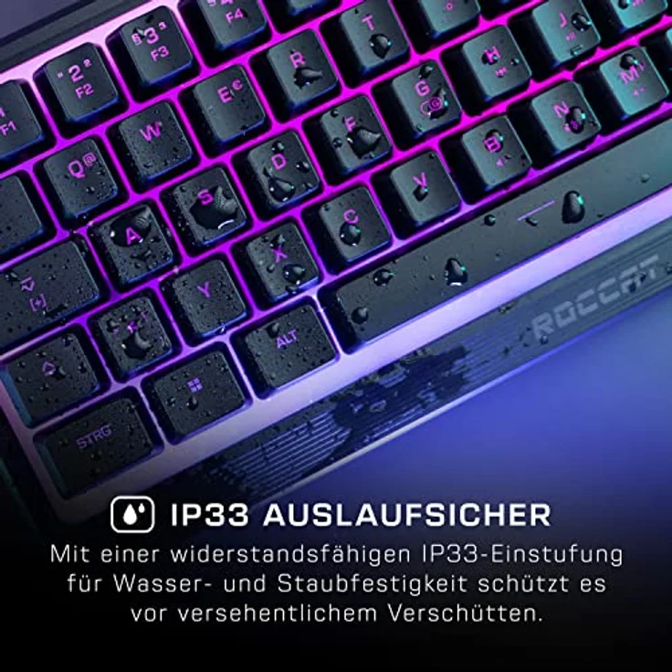 Roccat Magma Mini - RGB-Gaming-Tastatur in 60 Prozent Größe mit 5 programmierbaren Beleuchtungszonen, Tasten-Switches mit Membran, programmierbaren Zweitfunktionen, Anti-Ghosting, Spritzschutz – Bild 3