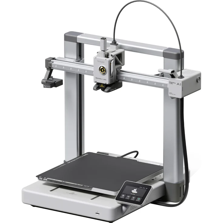 Bambu Lab A1 3D-Drucker Combo, 256 x 256 x 256 mm Bauvolumen, vollautomatische Kalibrierung, geräuscharmer Betrieb