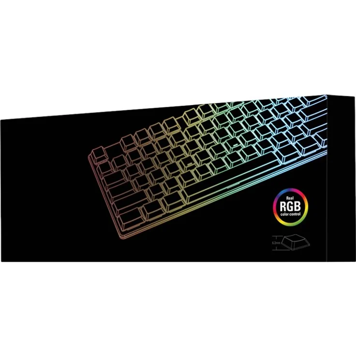 Sharkoon PureWriter TKL RGB - Tastatur - Hintergrundbeleuchtung - USB - Deutsch QWERTZ - Kailh Blue (4044951021512) – Bild 4