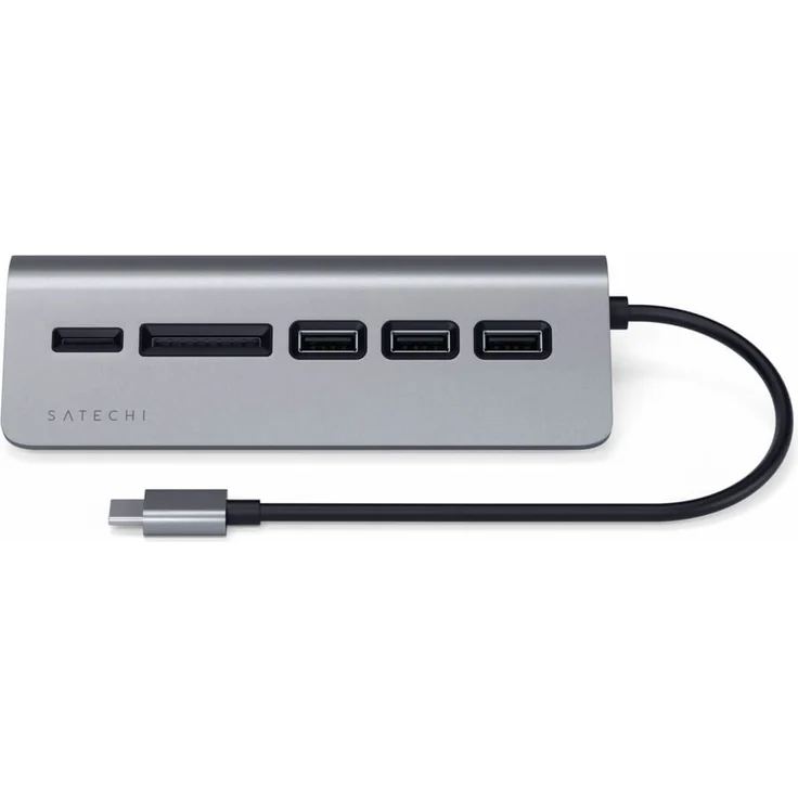 Satechi Typ-C Aluminium USB Hub & Micro/SD Kartenlesegerät für iMac, MacBook Pro, Dell XPS Series, Lenovo Yoga und viele weitere Modelle (Space Grau) – Bild 2