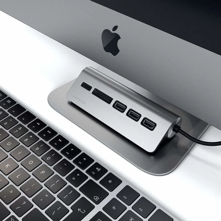 Satechi Typ-C Aluminium USB Hub & Micro/SD Kartenlesegerät für iMac, MacBook Pro, Dell XPS Series, Lenovo Yoga und viele weitere Modelle (Space Grau) – Bild 6