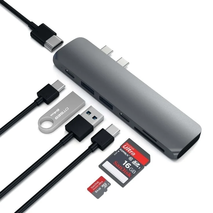 SATECHI Pro Hub Adapter - Kompatibel mit 2020/2019/2018/2017 MacBook Air, MacBook Pro und mehr – Bild 7