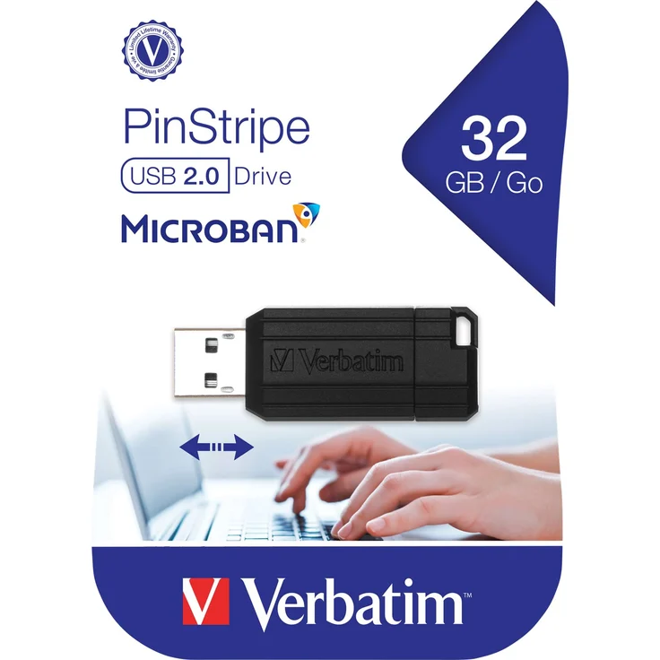 Verbatim Store 'n' Go PinStripe 32GB schwarz (49064) – Bild 5