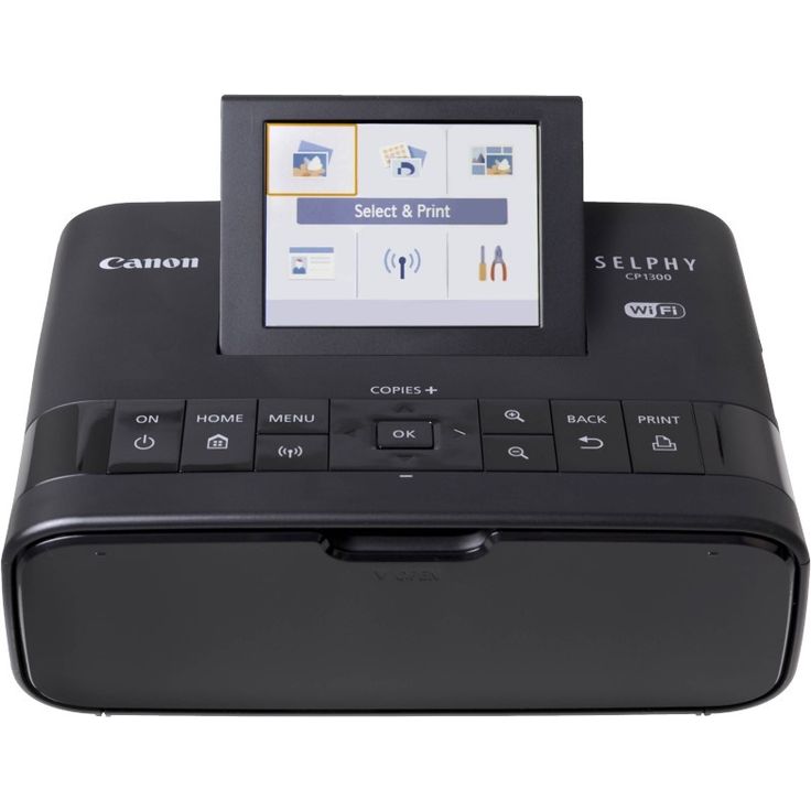 Canon Selphy CP1300 Fotodrucker 10x15cm (mobil Drucker, WLAN,USB,300x300dpi, Thermosublimation, optionaler Akku, Farbdisplay, Speicherkartenslot, Apple AirPrint, Passfoto- u. Postkartendruck) schwarz (2234C002) – Bild 6