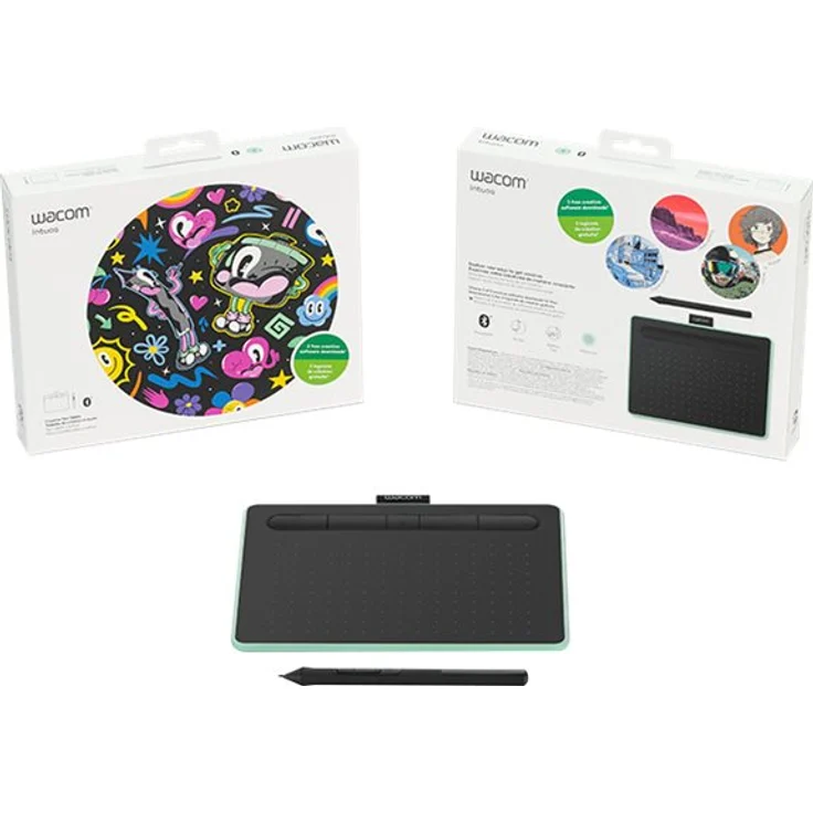 Wacom Intuos M Stift--Mobiles Zeichentablett (zum Malen & Fotobearbeitung mit druckempfindlichem Stift & Bluetooth & 3 Softwaredownloads) pistazie - Ideal für Home-Office & E-Learning – Bild 10