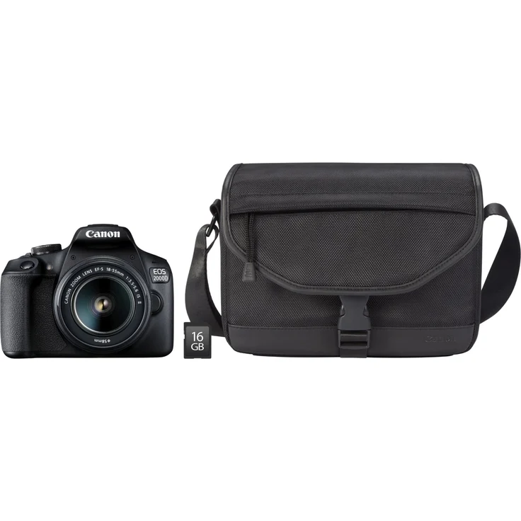 Canon EOS 2000D Value Kit schwarz inkl. EF-S 18-55 IS II + 16 GB SD Speicherkarte + Schultertasche – Bild 12