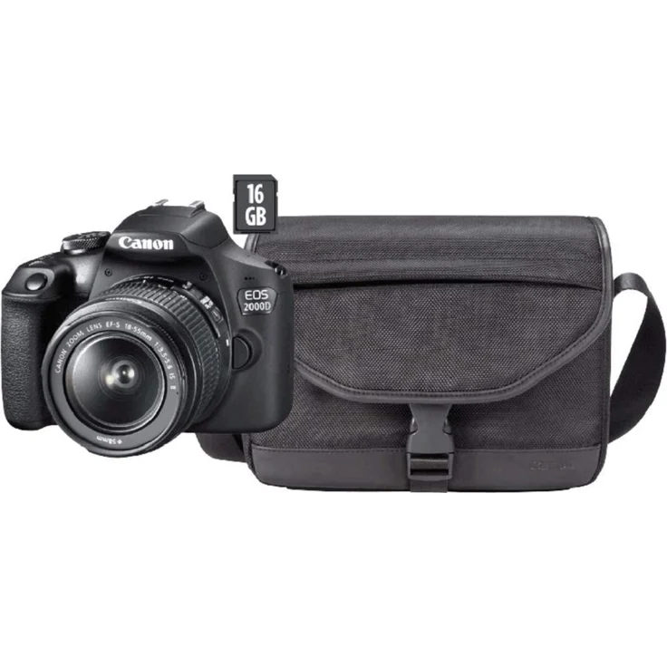 Canon EOS 2000D Value Kit schwarz inkl. EF-S 18-55 IS II + 16 GB SD Speicherkarte + Schultertasche – Bild 11