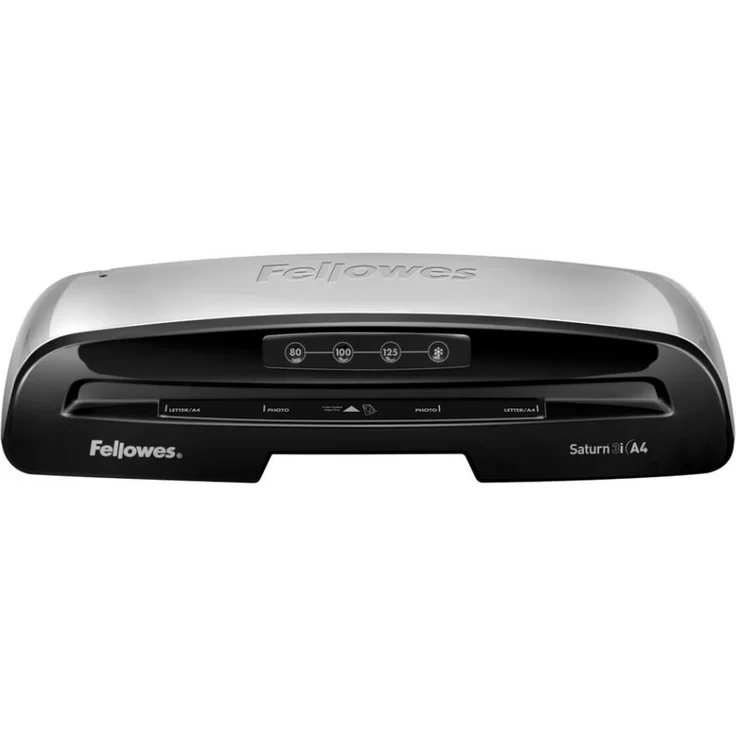Fellowes A4 Laminiergerät Saturn 3i für 80-125 Micron Folien, 60 Sek. Aufwärmzeit, staufreies Laminieren, für Büro und Home Office, inkl. 10 A4 Laminierfolien – Bild 2