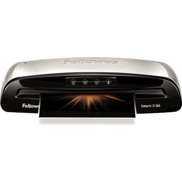 Fellowes A4 Laminiergerät Saturn 3i für 80-125 Micron Folien, 60 Sek. Aufwärmzeit, staufreies Laminieren, für Büro und Home Office, inkl. 10 A4 Laminierfolien – Bild 4