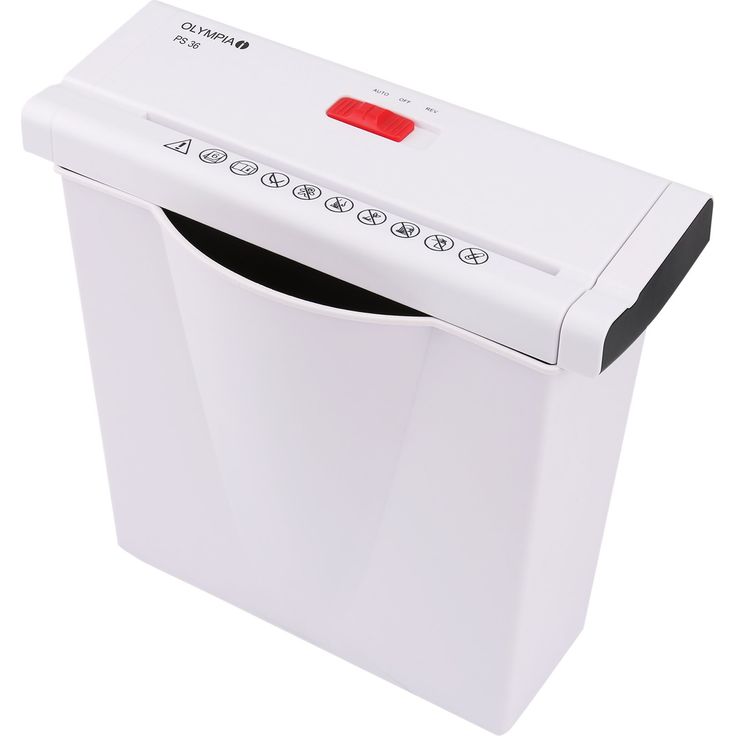 Olympia PS 36 Papierschredder Büro (Streifenschnitt, Sicherheitsstufe P2, Automatischer Einzug, Papiervernichter mit Papierkorb, Dokumenten-Shredder mit Teleskoparm) weiß – Bild 2