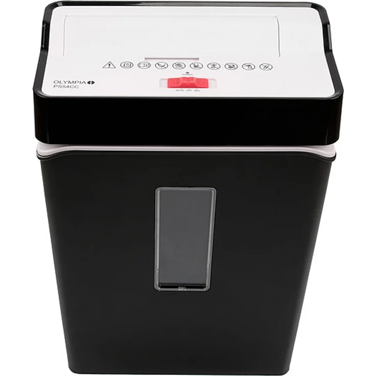 Olympia PS 54 CC Profi Aktenvernichter (mit Partikelschnitt, Sicherheitsstufe P4, Kreditkarte, 8 Blätter 80 g-m², Papierschredder fürs Büro, Papiervernichter, Reißwolf mit Papierkorb, Sichtfenster) – Bild 2