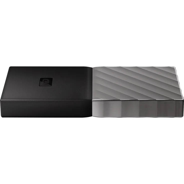 WD My Passport SSD WDBKVX0020PSL - Solid-State-Disk - verschlüsselt - 2 TB - extern (tragbar) - USB 3.1 Gen 2 (USB-C Steckverbinder) - 256-Bit-AES - schwarze Oberseite mit gunmetal (mittel metallisch grau) Boden (WDBKVX0020PSL-WESN) – Bild 10