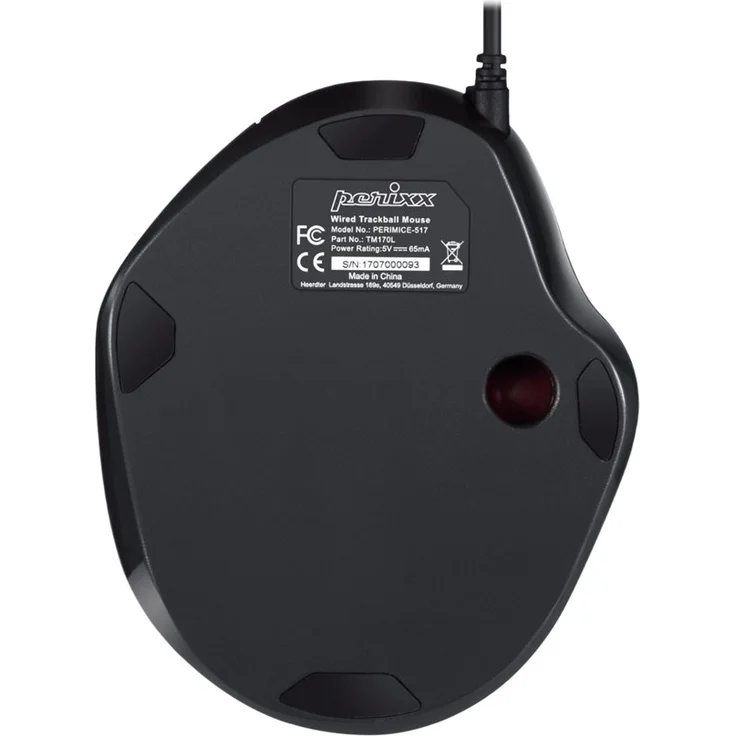 Perixx PERIMI-517 Ergonomische Maus mit Trackball - 400-1000 DPI - Kabelgebunden – Bild 4