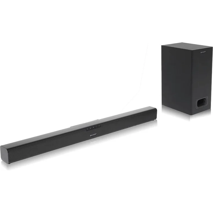 Sharp HT-SBW110 2.1 Slim 2.1 Soundbar mit Subwoofer, kabellos/kabelgebunden, geeignet für TV, schwarz – Bild 7