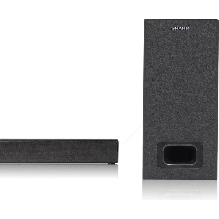 Sharp HT-SBW110 2.1 Slim 2.1 Soundbar mit Subwoofer, kabellos/kabelgebunden, geeignet für TV, schwarz – Bild 9