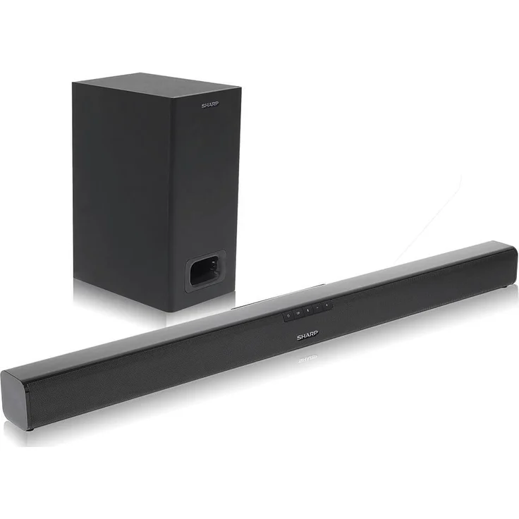 Sharp HT-SBW110 2.1 Slim 2.1 Soundbar mit Subwoofer, kabellos/kabelgebunden, geeignet für TV, schwarz – Bild 8