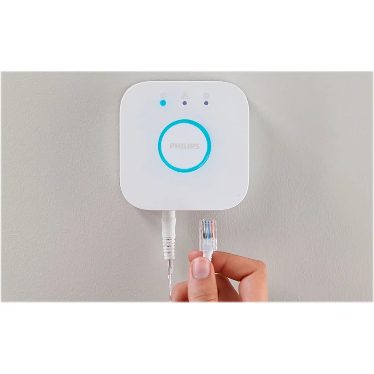 Philips Hue Bridge zentrales, intelligentes Steuerelement des Hue Systems, weiß – Bild 17
