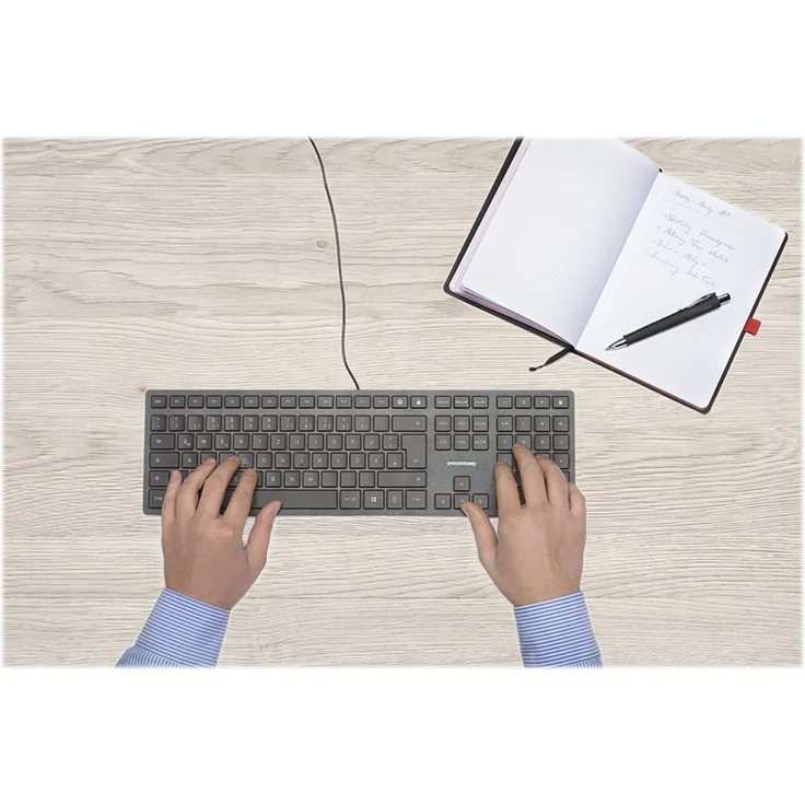 CHERRY KC 6000 SLIM - Tastatur - USB - US mit Euro-Symbol QWERTY - CHERRY SX - Schwarz (JK-1600EU-2) – Bild 3