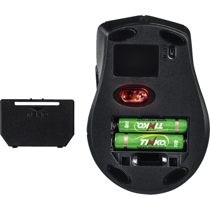 Hama Maus kabellos für Linkshänder ergonomisch (Linkshänder-Maus ohne Kabel, Wireless Funkmaus, USB Empfänger, vertikal, 800-1600 dpi, 3 Tasten inkl. Browser-Tasten, 2,4 GHz) schwarz – Bild 5