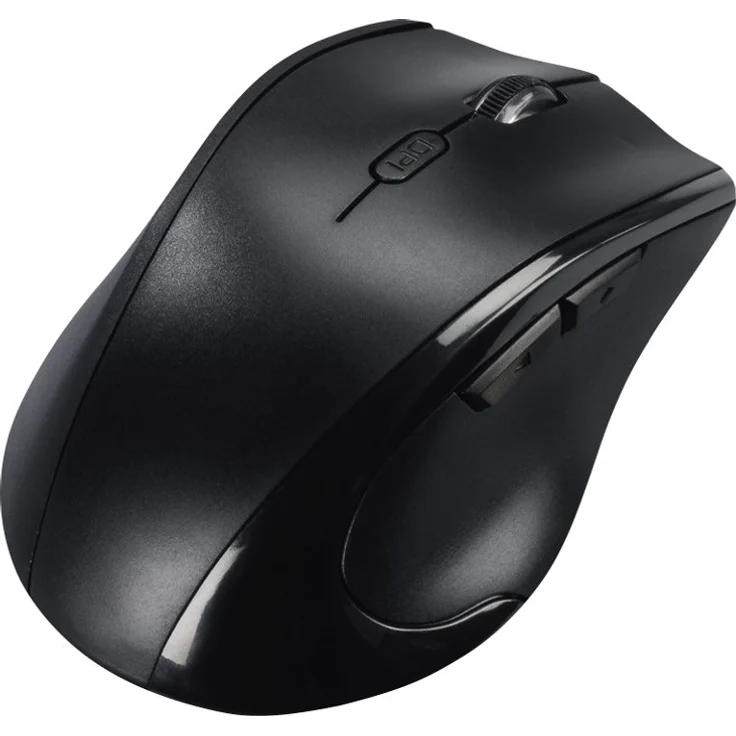 Hama Maus kabellos für Linkshänder ergonomisch (Linkshänder-Maus ohne Kabel, Wireless Funkmaus, USB Empfänger, vertikal, 800-1600 dpi, 3 Tasten inkl. Browser-Tasten, 2,4 GHz) schwarz – Bild 4