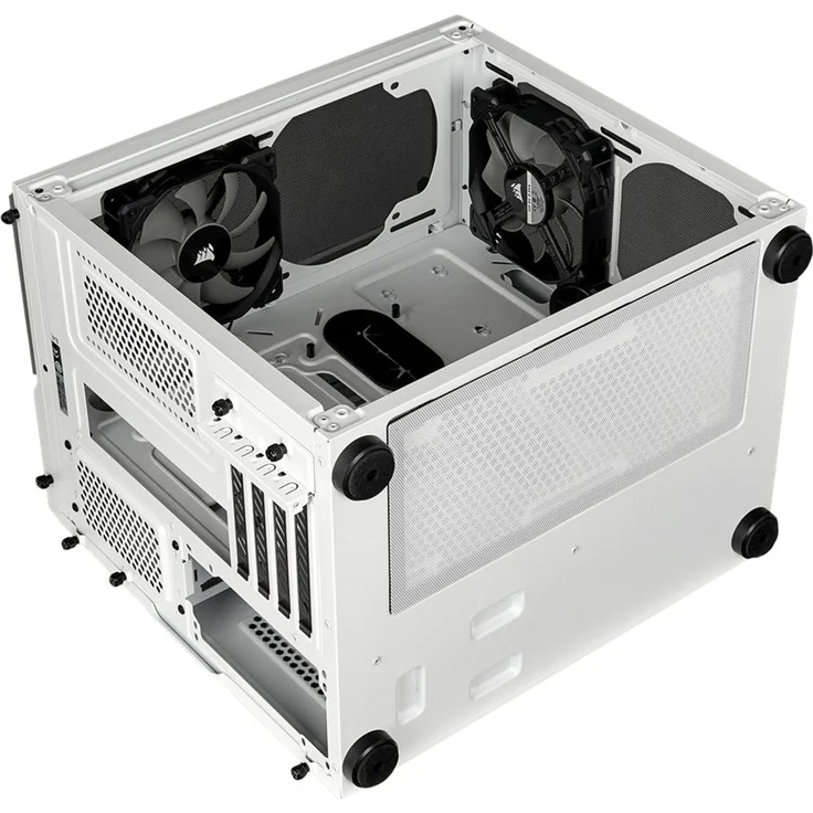 Corsair Crystal 280X PC-Gehäuse (Micro ATX mit gehärtetem Glas), Keine LED, Weiß – Bild 8